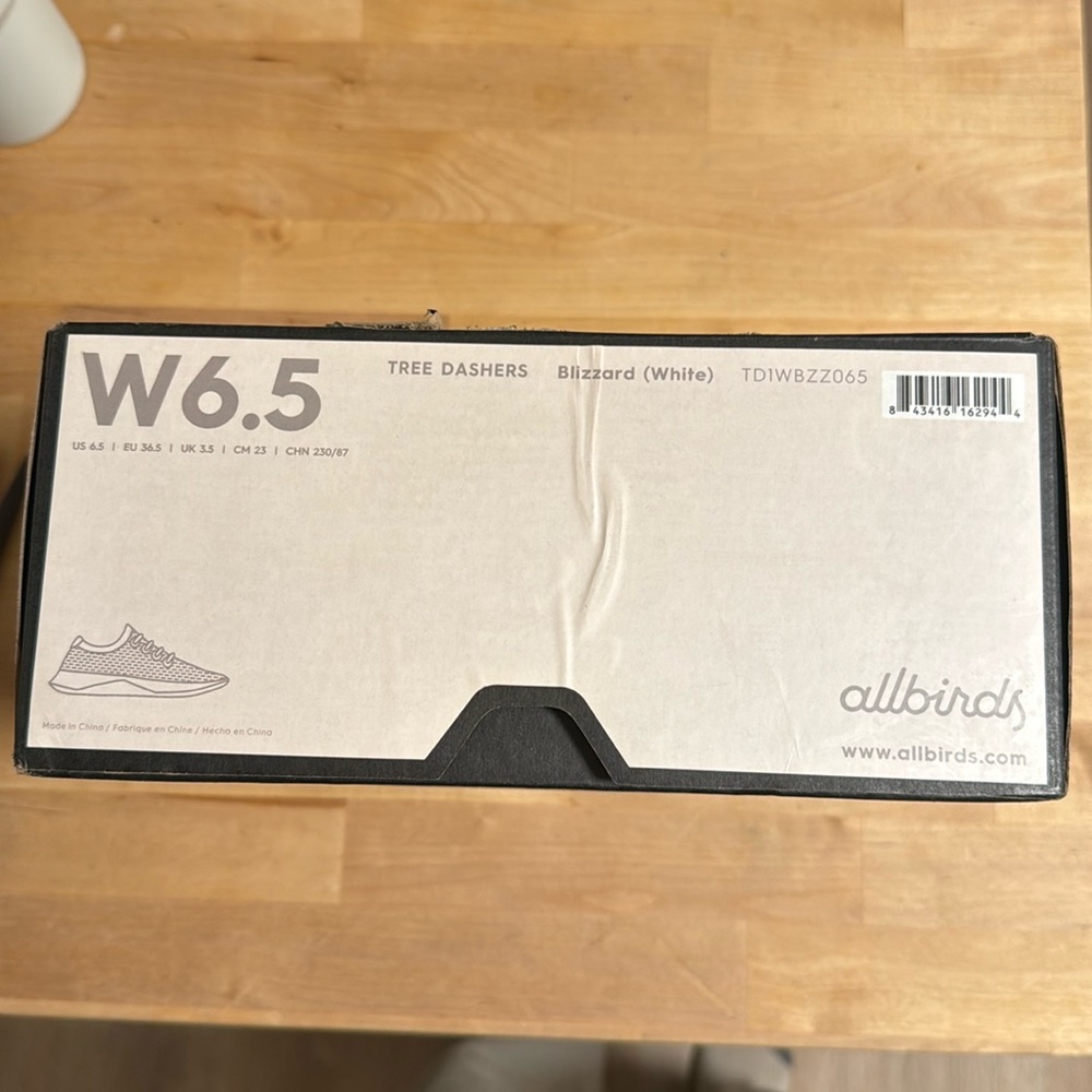 Allbirds Tree Dashers Blizzard (White) US W6.5 - Picture 3 of 8